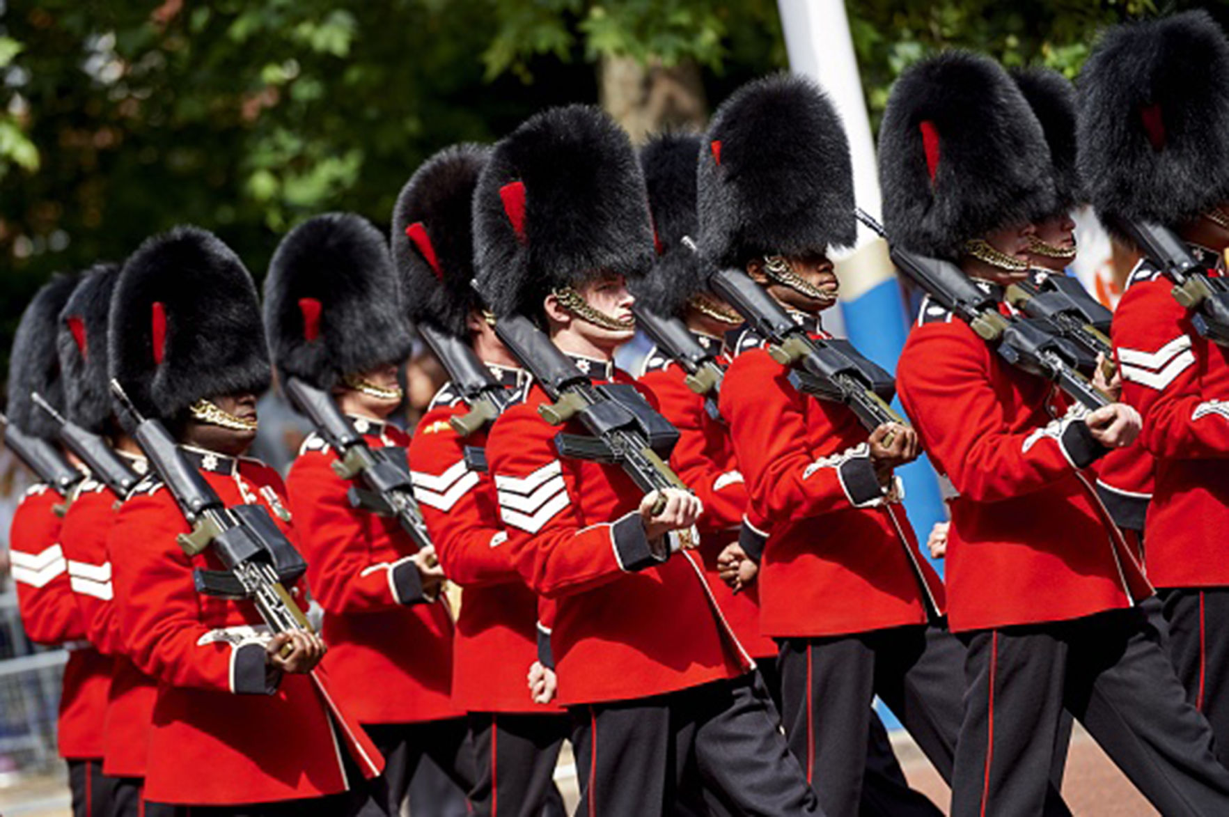The Queen's Guard's fur hats